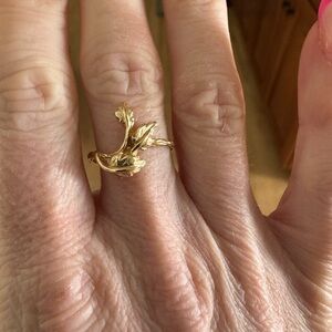 10K Gold Leaf Ring